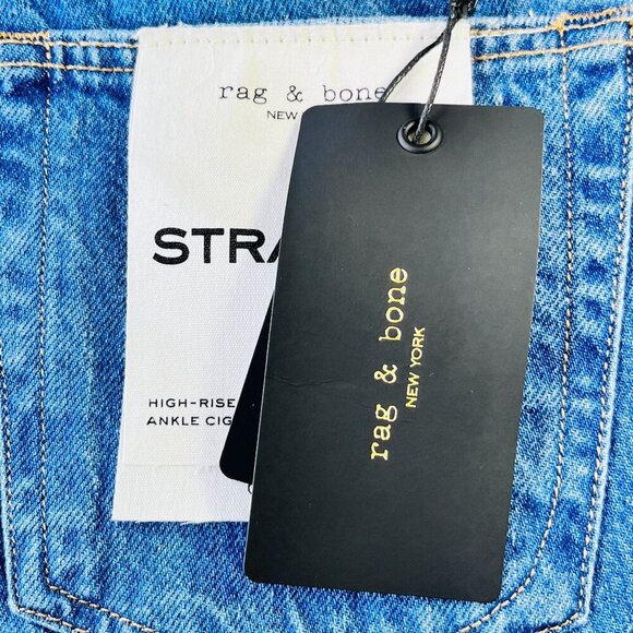 rag & bone Nina Size 30 High Rise Ankle Cigarette in Monty Button Fly Raw Hem - Picture 12 of 15